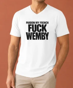 Hot Victor Wembanyama San Antonio Spurs Pardon My French Basketball Slogan Typography V-Neck Shirt