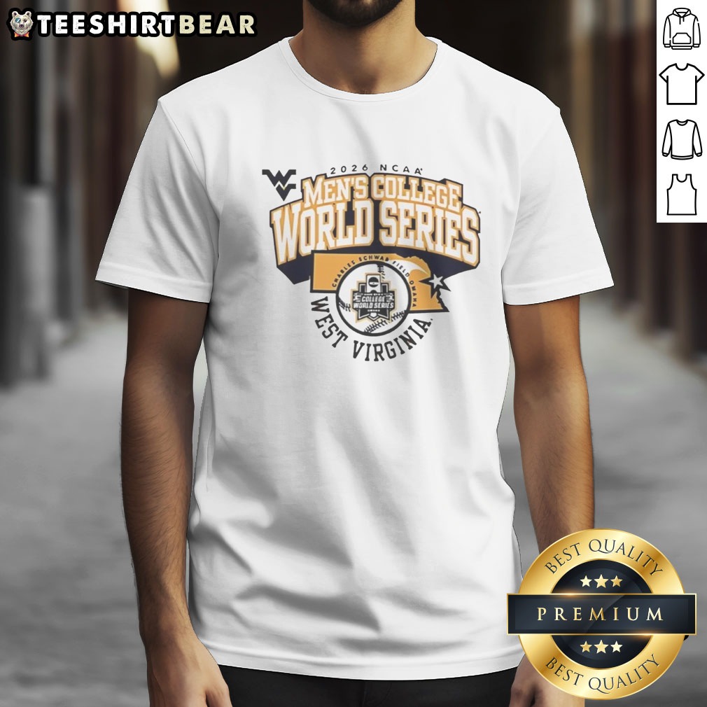 Hot West Virginia Mountaineers NCAA Men'S College World Series 2026 Shirt on Classic Shirt Hot West Virginia Mountaineers NCAA Men'S College World Series 2026 Shirt shown as a classic shirt preview