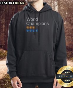 New York Knicks World Champions NYK 2026 Subway Sign Bold Art Hoodie