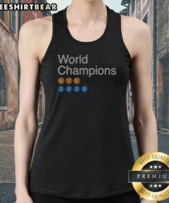 New York Knicks World Champions NYK 2026 Subway Sign Bold Art Tank Top