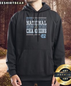 Nice 2026 North Carolina Tar Heels NCAA Baseball National Champions Hoodie in navy blue with front graphic