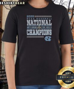 Nice 2026 North Carolina Tar Heels NCAA Baseball National Champions Ladies Shirt in soft cotton fabric with team logo