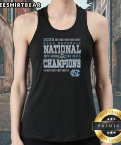 Nice 2026 North Carolina Tar Heels NCAA Baseball National Champions Tank top in blue with championship design