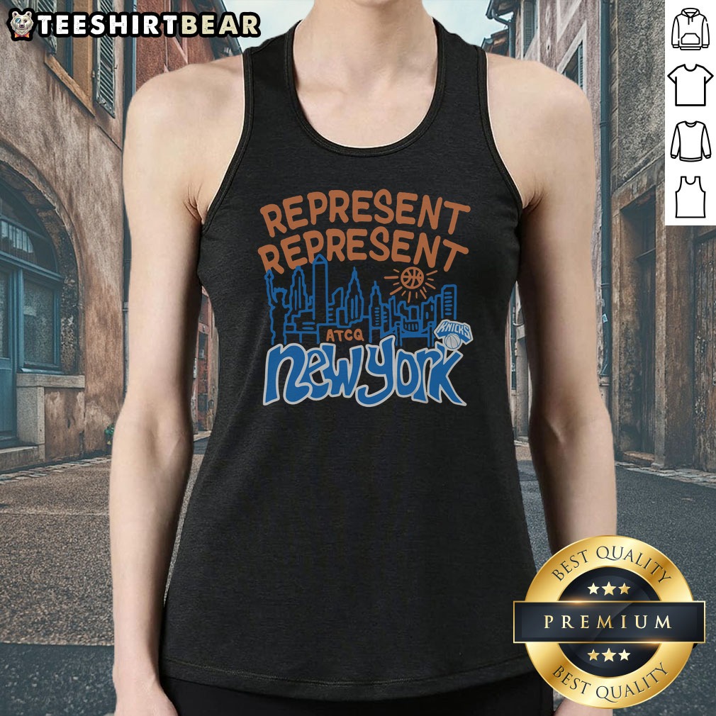 Nice A Tribe Called Quest X New York Knicks Represent Shirt on Tank Top Nice A Tribe Called Quest X New York Knicks Represent Shirt shown as a tank top preview