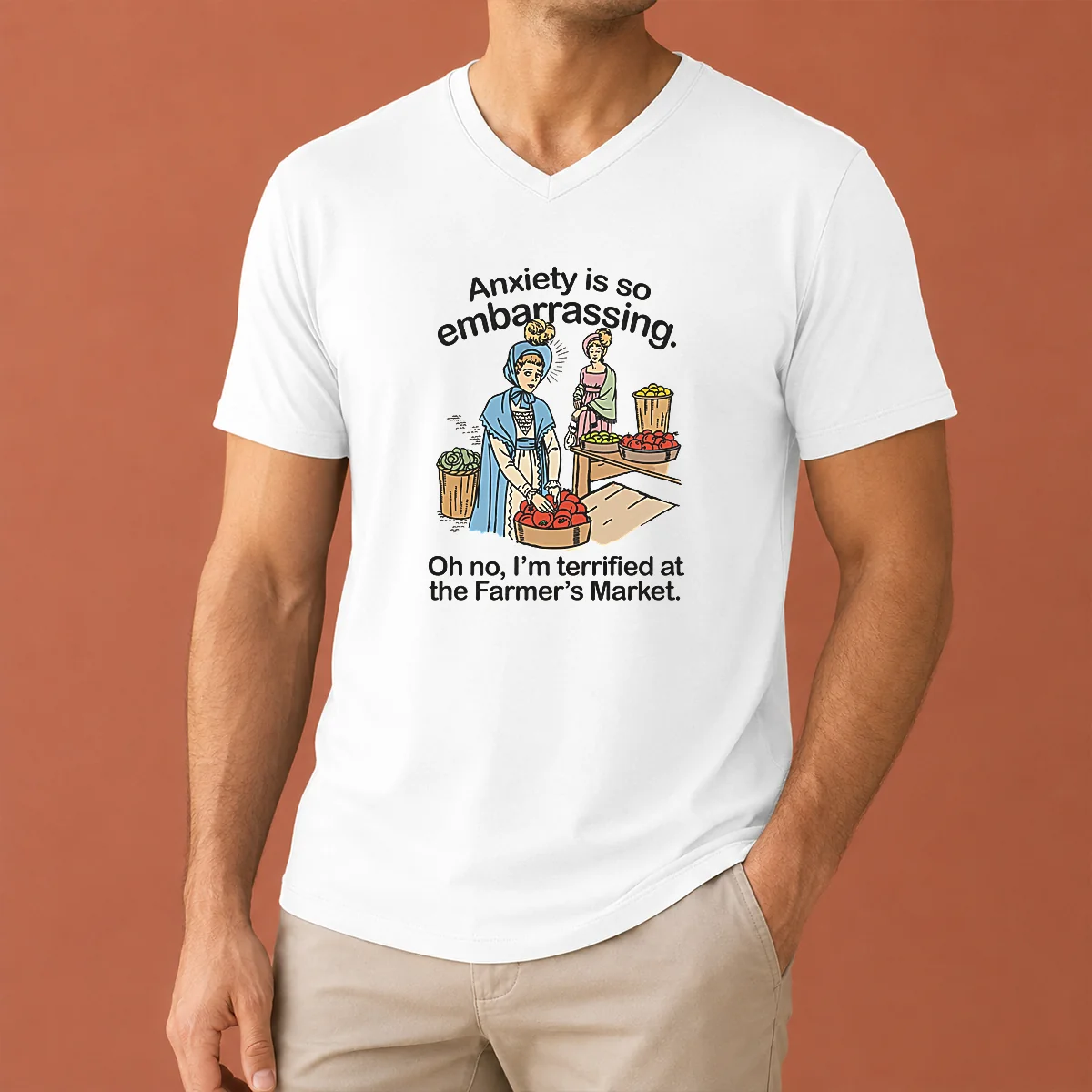 Nice Anxiety Is So Embarrassing Oh V-Neck Shirt Nice Anxiety Is So Embarrassing Oh V-Neck Shirt