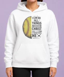 Nice Baseball I Can Do All Things Through Christ Hoodie