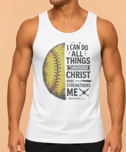 Nice Baseball I Can Do All Things Through Christ Tank Top