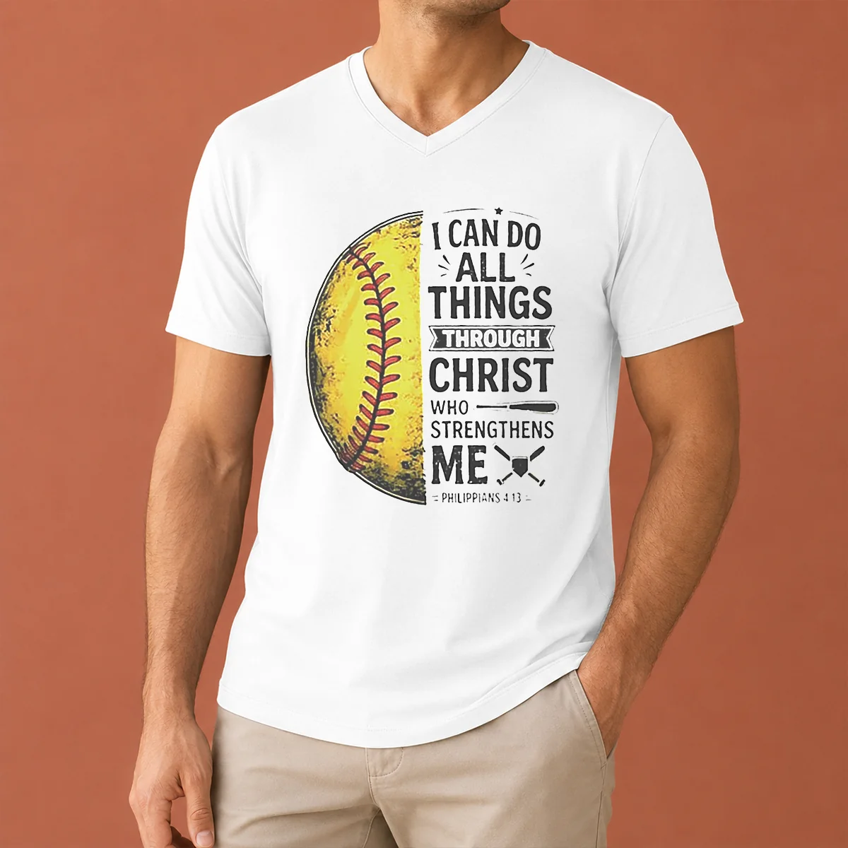 Nice Baseball I Can Do All V-Neck Shirt Nice Baseball I Can Do All V-Neck Shirt