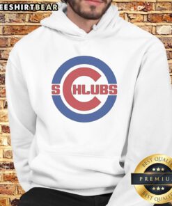 Nice Chicago Cubs Schlubs Parody Logo Hoodie featuring a playful twist on the classic Cubs logo.