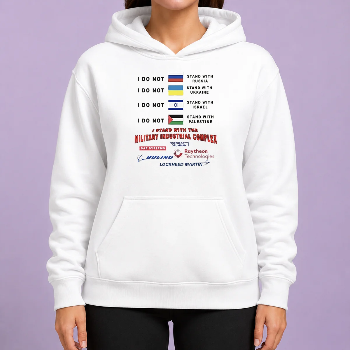 Nice I Stand With The Military Industrial Complex Hoodie