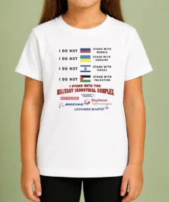 Nice I Stand With The Military Industrial Complex Kids T-Shirt