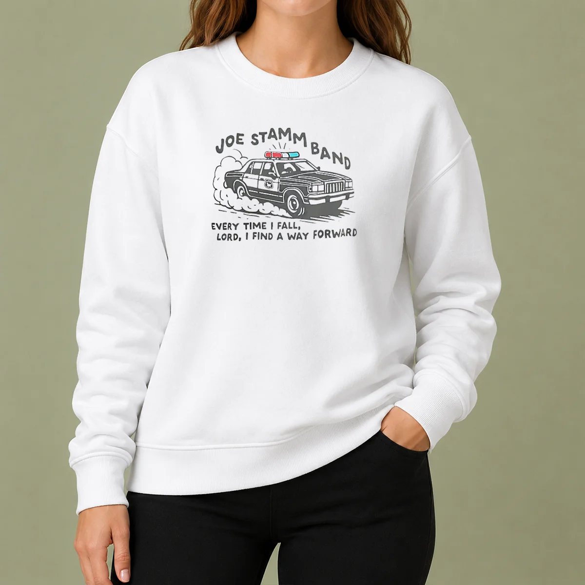 Nice Joe Stamm Band Every Time I Fall Lord I Find A Way Forward Police Car Sweater