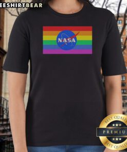 Nice NASA Happy Pride Month Ladies Shirt featuring a vibrant design celebrating Pride.