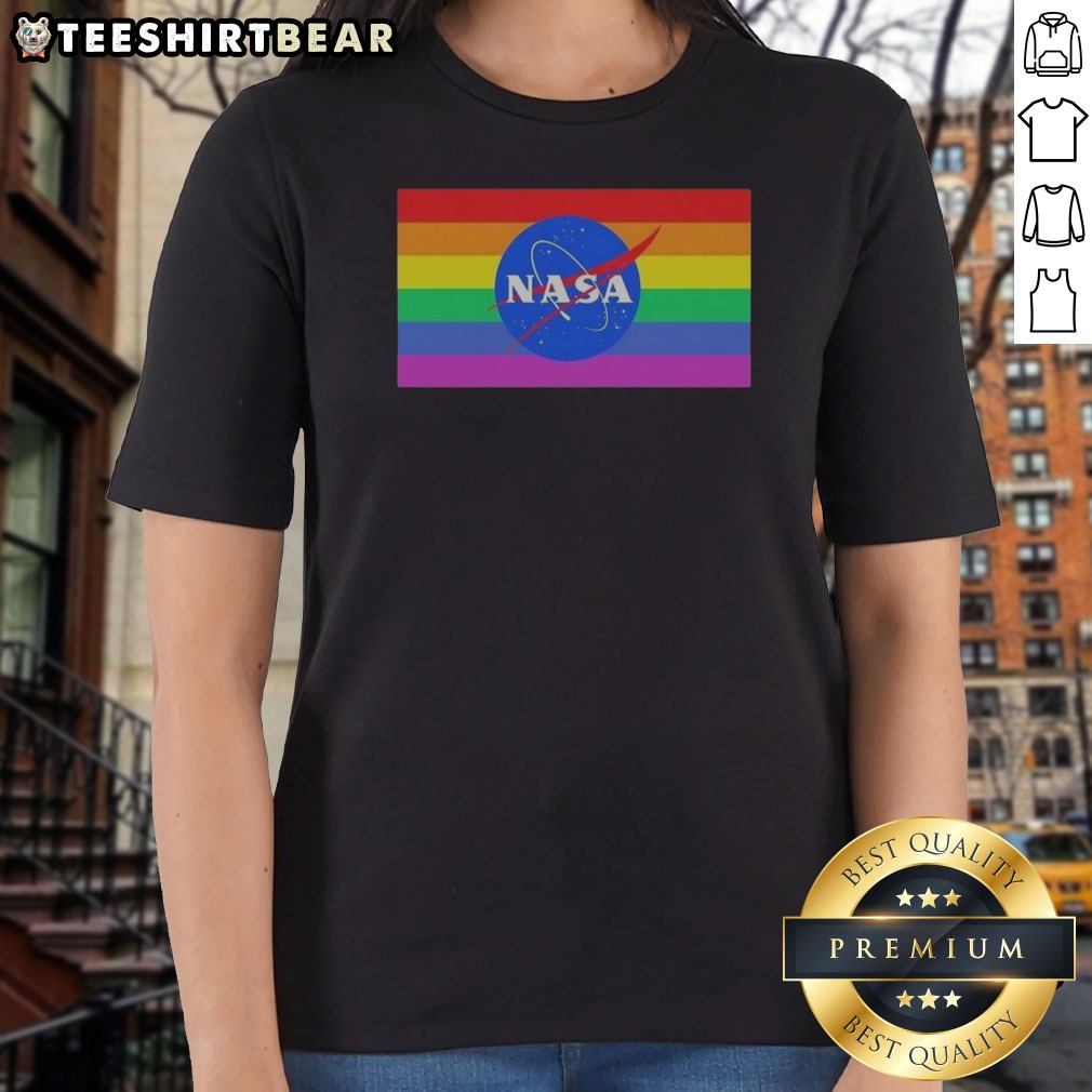 Nice NASA Happy Pride Month Shirt on Ladies Shirt Nice NASA Happy Pride Month Shirt shown as a ladies shirt preview
