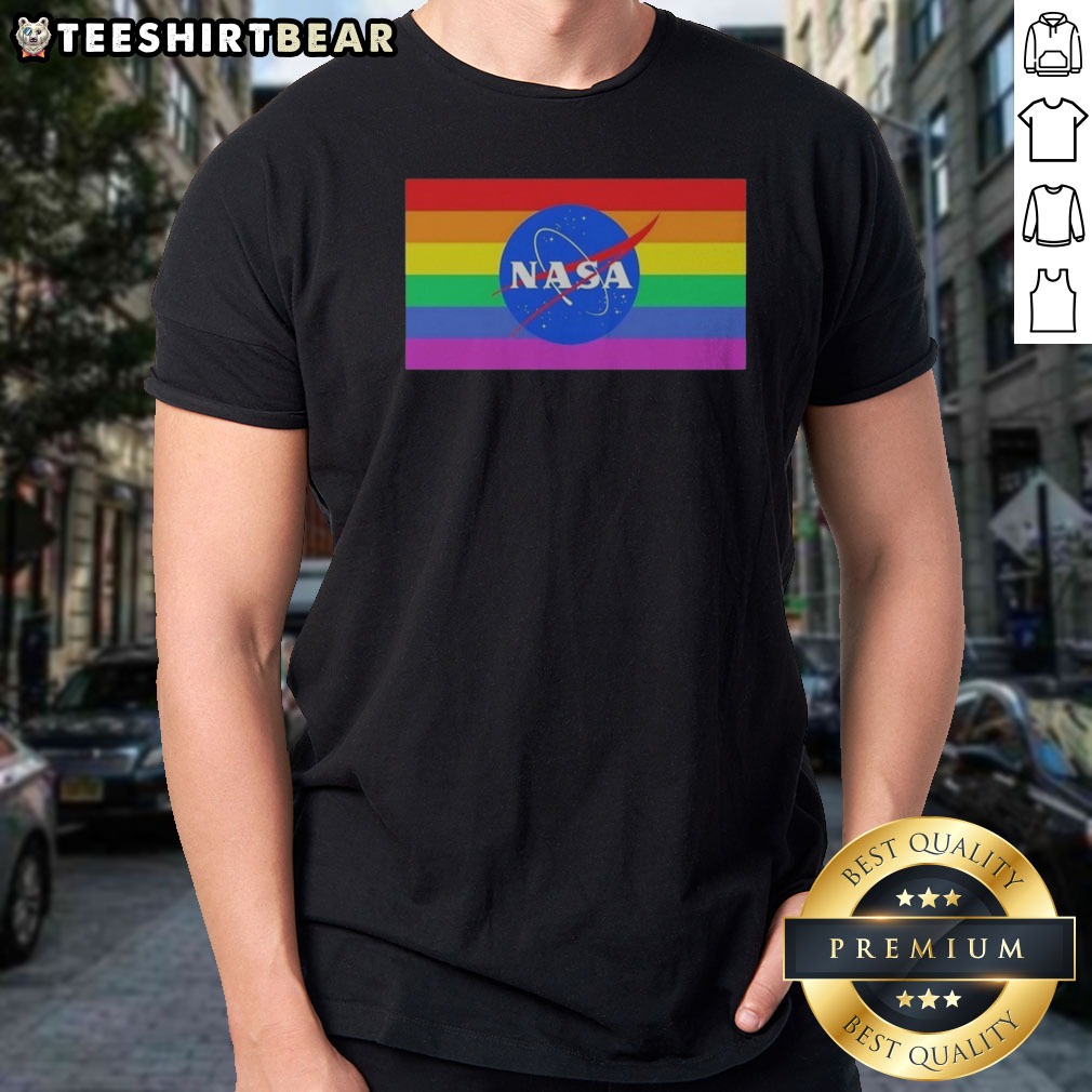 Nice NASA Happy Pride Month Shirt on Classic Shirt Nice NASA Happy Pride Month Shirt shown as a classic shirt preview