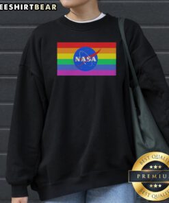 Nice NASA Happy Pride Month Sweatshirt featuring vibrant colors and a unique design for pride celebrations.
