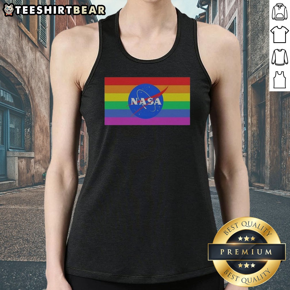 Nice NASA Happy Pride Month Shirt on Tank Top Nice NASA Happy Pride Month Shirt shown as a tank top preview