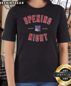 Nice New York Rangers Opening Night 2023 2024 Ladies Shirt featuring team colors and logo