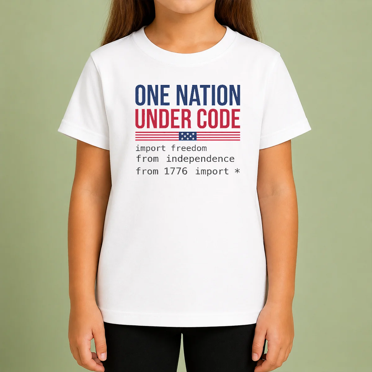 Nice One Nation Under Code Kids T-Shirt