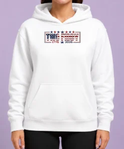 Nice Patriotic American Apparel Two Fiddy 1776 2026 USA Independence Anniversary Hoodie
