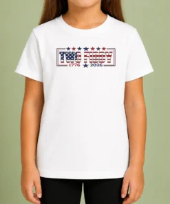 Nice Patriotic American Apparel Two Fiddy 1776 2026 USA Independence Anniversary Kids T-Shirt
