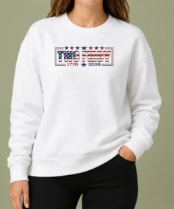 Nice Patriotic American Apparel Two Fiddy 1776 2026 USA Independence Anniversary Sweater