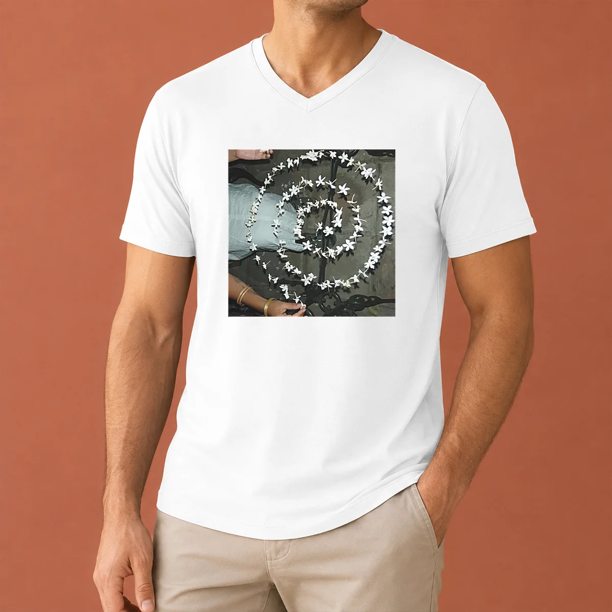 Nice Run For Cover Records Fiddlehead V-Neck Shirt Nice Run For Cover Records Fiddlehead V-Neck Shirt