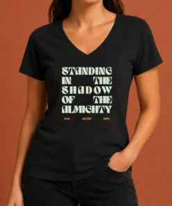 Nice Terrian Standing In The Shadow Of The Almighty V-Neck Shirt