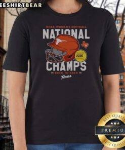 Nice Texas Longhorns NCAA Women'S Softball National Champs 2026 Ladies Shirt displayed in a vibrant color scheme
