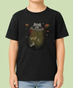 Nice UFO Meow Kids T-Shirt