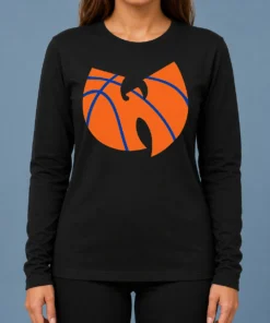 Nice Wu Tang Clan X New York Knicks Logo Long Sleeve Shirt featuring bold graphic print on comfortable cotton fabric