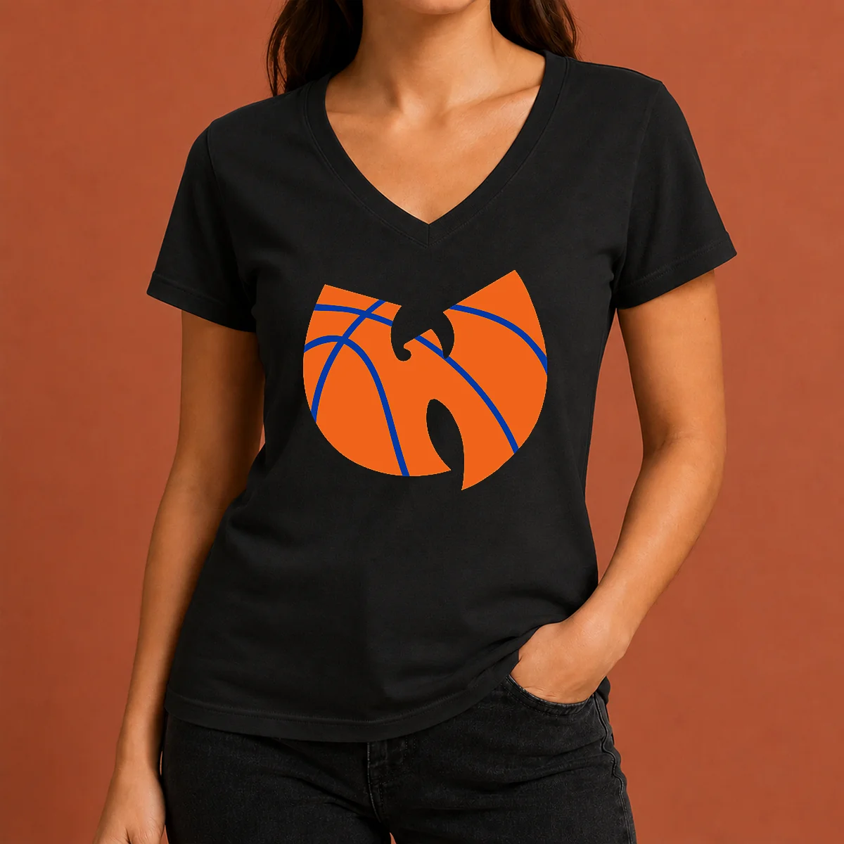 Nice Wu Tang Clan X New V-Neck Shirt Nice Wu Tang Clan X New V-Neck Shirt