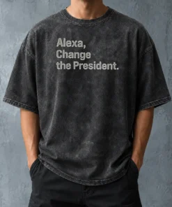 Official Alexa Change The President Washed T-Shirt