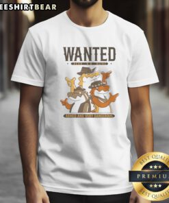 Official Alligator Cowboy Trio Wanted Dead Or Alive Armed And Very Dangerous Shirt displayed on a wooden background