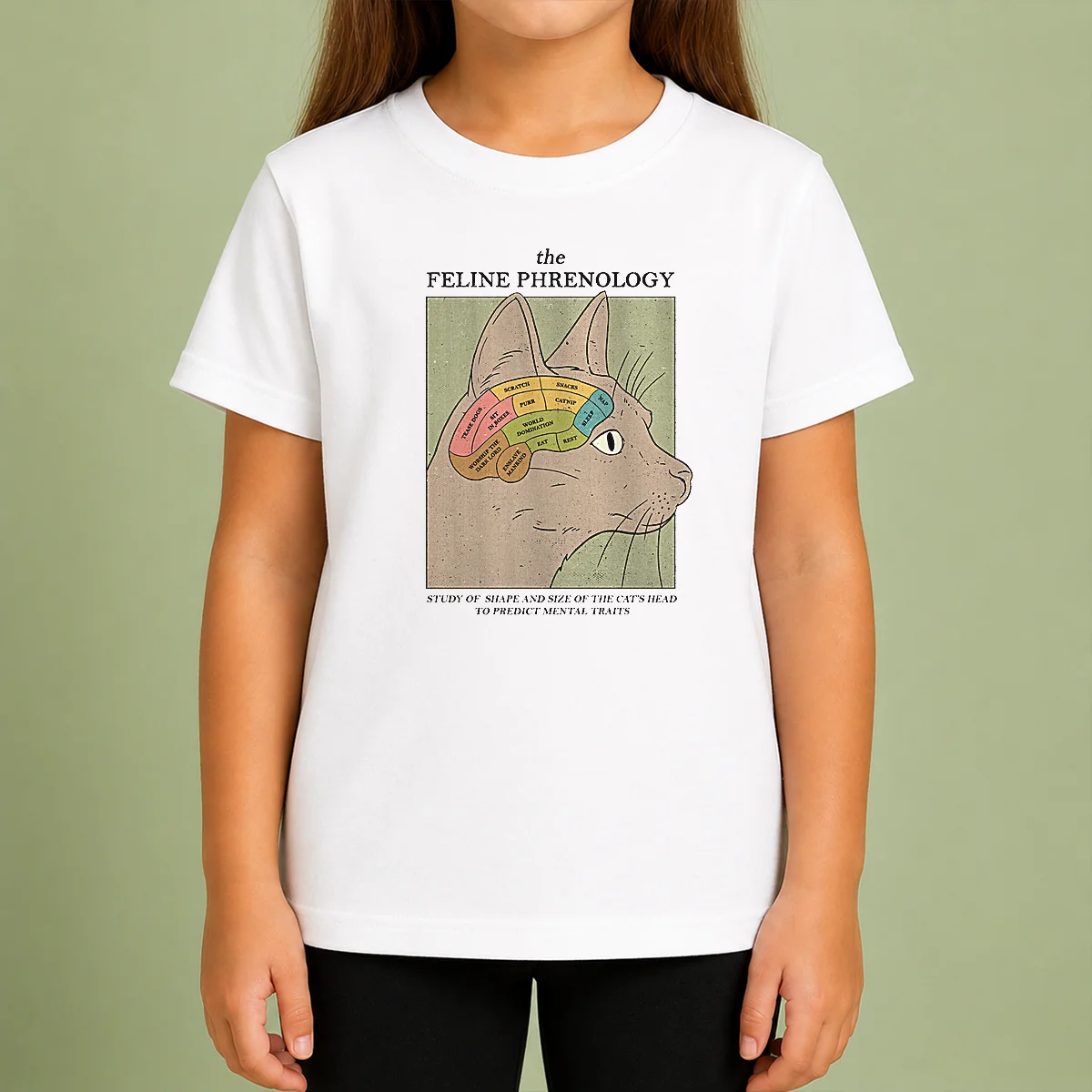 Official Feline Phrenology Kids T-Shirt