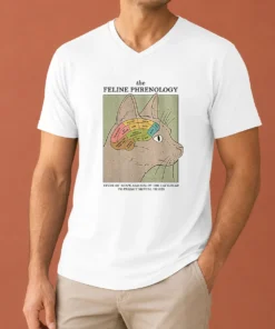 Official Feline Phrenology V-Neck Shirt