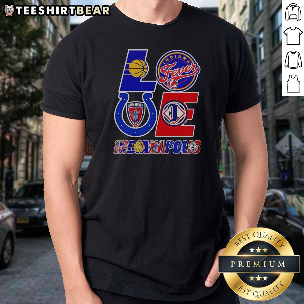 Official Indianapolis Sports Teams Love Logos Shirt on Classic Shirt Official Indianapolis Sports Teams Love Logos Shirt shown as a classic shirt preview