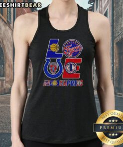 Official Indianapolis Sports Teams Love Logos Tank top featuring vibrant team designs