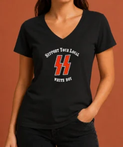 Official Lightning Bolts Support Your Local White Boy V-Neck Shirt
