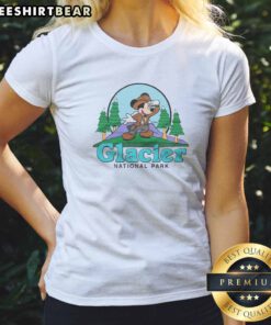 Official Mickey Mouse Glacier National Park Ladies Shirt featuring a vibrant design and comfortable fit.