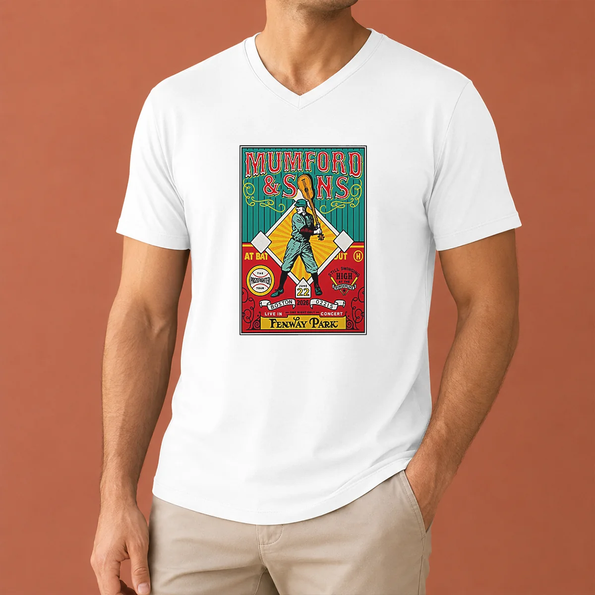 Official Mumford And Sons June 22 V-Neck Shirt Official Mumford And Sons June 22 V-Neck Shirt