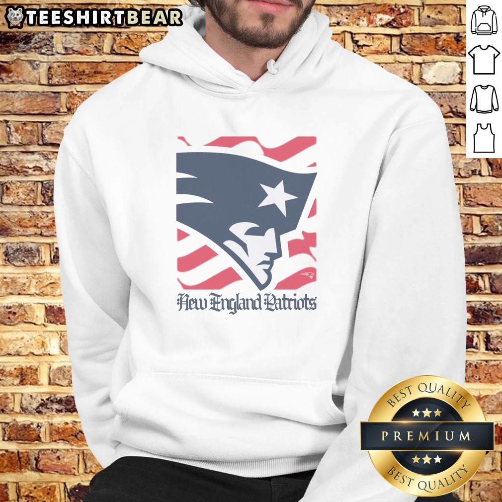 Official New England Patriots American Heritage Wordmark Shirt on Hoodie Official New England Patriots American Heritage Wordmark Shirt shown as a hoodie preview