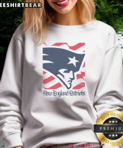 Official New England Patriots American Heritage Wordmark Sweatshirt featuring the iconic team logo.