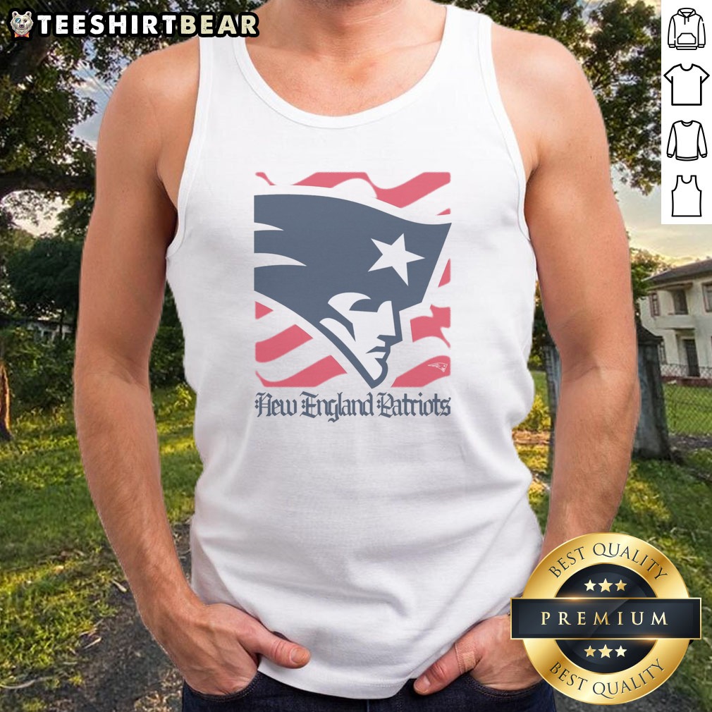 Official New England Patriots American Heritage Wordmark Shirt on Tank Top Official New England Patriots American Heritage Wordmark Shirt shown as a tank top preview