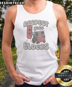 Official Respect Your Elders Gamer Humor Switch And NES Controller Tank Top