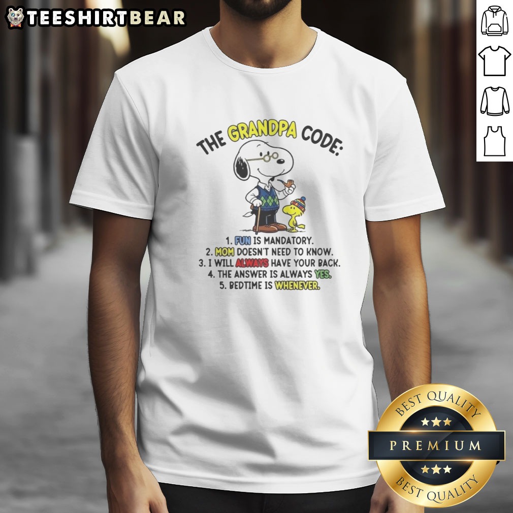 Personalized Mom Grandpa Shirt on Classic Shirt Personalized Mom Grandpa Shirt shown as a classic shirt preview