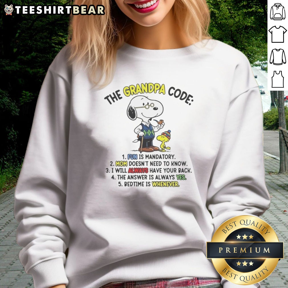 Personalized Mom Grandpa Shirt on Sweatshirt Personalized Mom Grandpa Shirt shown as a sweatshirt preview