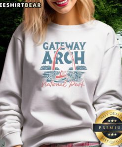 Official STL Gateway Arch National Park Sweatshirt featuring a cozy fit and iconic design.