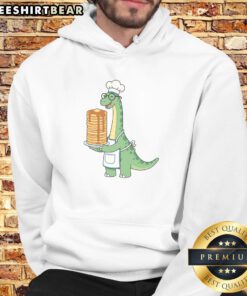 Official The Pancake Saurus Cute Funny Dinosaur Hoodie featuring a playful dinosaur graphic