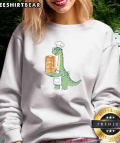 Official The Pancake Saurus Cute Funny Dinosaur Sweatshirt featuring a playful dinosaur graphic.